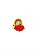 Anel dourado com minicristais coral - Imagem 1