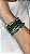 Pulseira 5v. de cristais turquesa, azul petroleo e abs dourado - Imagem 2