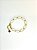 Pulseira 1v. de perolas abs barroca e cristal pequeno dourado - Imagem 1