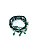 Pulseira 6v. de cristais, resinas e porcelanas verde e preto - Imagem 1