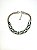 Chocker 2v. de bolinhas abs niquel e pç oval com cristais pretos e verdes - Imagem 1