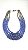 Colar 4v. de resinas azuis e abs niquel - Imagem 1
