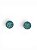 Brinco redondo níquel com strass turquesa - Imagem 1