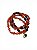 Pulseira 4v. de cristais laranja e roxo - Imagem 1