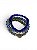 Pulseira 3v. de cristais azuis e passantes de strass - Imagem 1