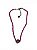 Colar 1v. curto de cristais pink e dourados com ping. o. velho - Imagem 1