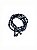 Pulseira 4v. de cristais lilas e azul - Imagem 1