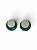 Brinco de resina verde e off white fosca - Imagem 1