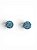 Brinco redondo niquel com strass swarovski turquoise - Imagem 1