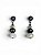 Brinco grafite com cristal off white e grafite - Imagem 1