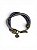 Pulseira 2v. de cordões de lurex largos preto e cinza - Imagem 1