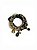 Pulseira 5v. de cristais bege e preto com abs ouro velho - Imagem 2