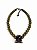 Colar 1v. de bolas abs o. velho com ping. triangular e chaton ametist - Imagem 1