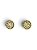 Brinco dourado redondo com strass cristal e furtacor - Imagem 1