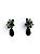 Brinco gota de cristal verde com navetes black diamont e verde - Imagem 1