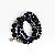 Pulseira 3v. de resinas azul marinho e ABS níquel - Imagem 1