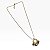 Colar 1v. corr. rabo de rato dourada com argola, cascalho e pérolas penduradas - Imagem 1