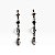 Brinco o. velho com cristal black diamont e jet hematite - Imagem 1