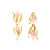 BRINCO TULIPAS ORIGEM QUARTZO ROSA - Imagem 1