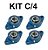 KIT 4 - Mancal + rolamento ucfl 204 - eixo 20 mm - - Imagem 1