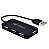Hub USB C3Tech HU-220BK, 4 portas USB 2.0, Preto - 413020280101 - Imagem 1