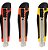 Kit 10 Estilete Emborrachado Largo 18,0mm  Corpo de Aço com 02 Laminas e Trava - Imagem 1