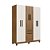 Guarda-Roupa Laguna 1,80 7 Portas 1 Gaveta Canela/Off White - Imagem 2