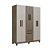 Guarda-Roupa Laguna 1,80 7 Portas 1 Gaveta Canela/Off White - Imagem 3