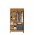 Guarda-Roupa Chile 1,80 cm 4 Portas 2 Gavetas Freijó/Cinza - Imagem 5