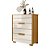 Cômoda Dhara 1,03 cm com 4 Gavetas Freijó/Off White - Imagem 3