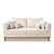 Kit Sofá 3 Lugares e 2 Poltronas Beny Viena Com Almofadas Decorativa Linho - Imagem 3