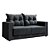 Sofá 2 Lugares sleep  Suede Grafite 140 cm - Imagem 1