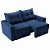 Sofá 2 Lugares Retrátil sleep Suede Azul Marinho 140 cm - Imagem 2