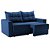 Sofá 2 Lugares Retrátil sleep Suede Azul Marinho 140 cm - Imagem 3