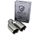 Ponteira Dupla Escapamento Em Inox Barenwald Mitte 3" Brushed - Imagem 1