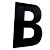 LETRA 127MM PRETO - B - METALMIDIA - Imagem 1