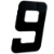 NUMERO130MM PRETO - 9 - METALMIDIA - Imagem 1