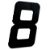 NUMERO130MM PRETO - 8 - METALMIDIA - Imagem 1