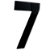 NUMERO 130MM PRETO - 7 - METALMIDIA - Imagem 1