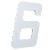 NUMERO 130MM BRANCO - 6 - METALMIDIA - Imagem 1