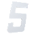 NUMERO 130MM BRANCO - 5 - METALMIDIA - Imagem 1