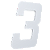 NUMERO 130MM BRANCO - 3 - METALMIDIA - Imagem 1