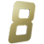NUMERO 130MM OURO ESCOVADO - 8 - METALMIDIA - Imagem 1