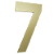 NUMERO 130MM OURO ESCOVADO - 7 - METALMIDIA - Imagem 1