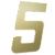 NUMERO 130MM OURO ESCOVADO - 5 - METALMIDIA - Imagem 1