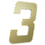 NUMERO 130MM OURO ESCOVADO - 3 - METALMIDIA - Imagem 1
