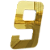 NUMERO 130MM OURO ESPELHADO - 9 - METALMIDIA - Imagem 1