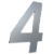 NUMERO 130MM PRATA ESCOVADO - 4 - METALMIDIA - Imagem 1
