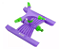 IRRIGADOR ROTATIVO DE PLASTICO 3 JATOS COM ENCAIXE 3/4" ALCANCE RETO - 15 M - PALISAD - Imagem 1
