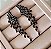 Brinco Earcuff Franjas Gotas Negras - Imagem 3
